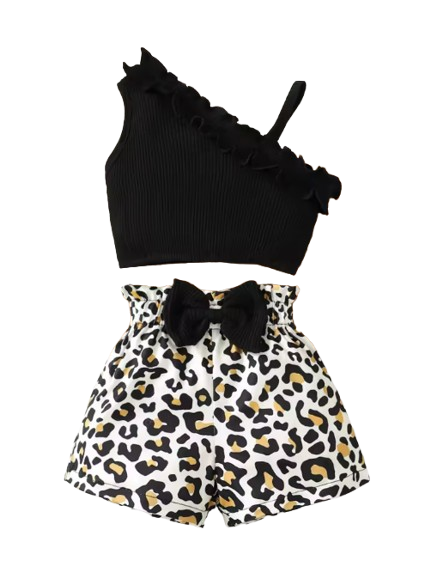 The Oaklynn - Baby Girl Black Sling Sleeveless Cotton Big Bow Dress