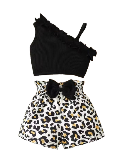 The Oaklynn - Baby Girl Black Sling Sleeveless Cotton Big Bow Dress
