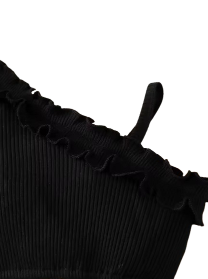 The Oaklynn - Baby Girl Black Sling Sleeveless Cotton Big Bow Dress