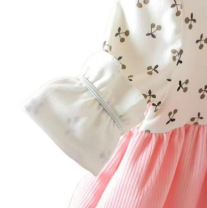 The Juliette - Baby Girl Long Sleeve Dress Floral Lovely Bear Corduroy Strap Style Dress