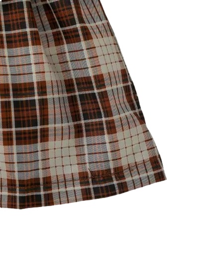 The Ember - Baby Girl  Long Sleeve With Bow Plaid Fashion Cute Dress