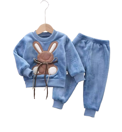 The Wrenley - Baby Unisex Thick Flannel  Cartoon Rabbit Sleepwear