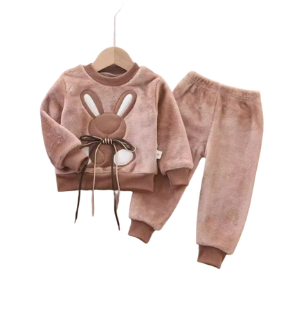 The Wrenley - Baby Unisex Thick Flannel  Cartoon Rabbit Sleepwear