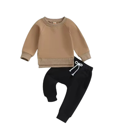 The Kash - Baby Unisex Long Sleeve Crewneck Pullover Sweatshirt Top + Jogger Pants