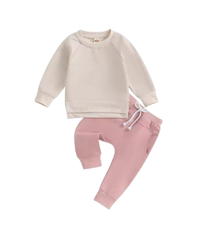 The Kash - Baby Unisex Long Sleeve Crewneck Pullover Sweatshirt Top + Jogger Pant