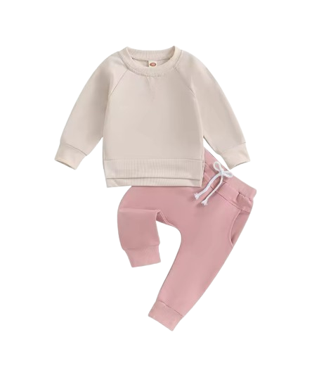 The Kash - Baby Unisex Long Sleeve Crewneck Pullover Sweatshirt Top + Jogger Pants