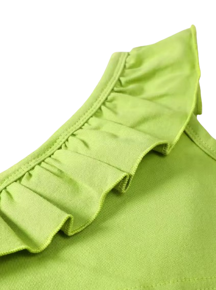 The Ruth - Baby Girl Sleeveless Croptop Top + Avocado Printed Shorts