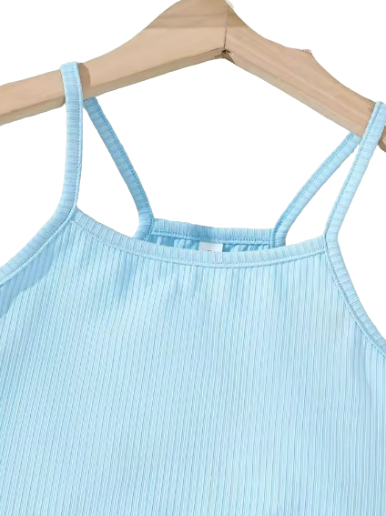 The Hallie - Baby Girl Blue Slip Top+Butterfly Printing Shorts