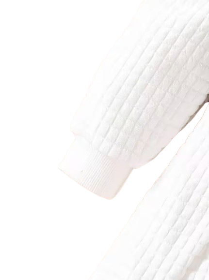 The Celine - Baby Girl Thermal Belted Dress Set Princess Coat Classic Black And White Color Contrast Cardigan