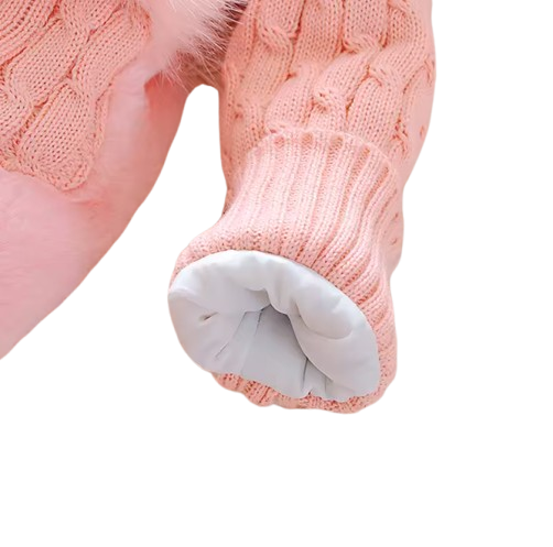 The Brynlee - Baby Girl Plain Colour Plush Thicken Warm Hooded Jacket