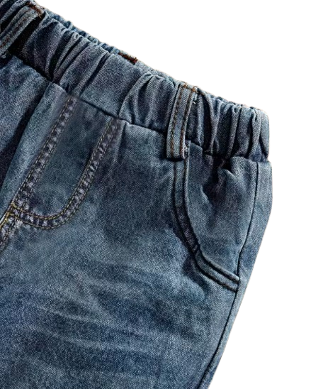 The Saylor - Baby Unisex Grey Elephant Stripe Top Casual Cute Print Jeans Set