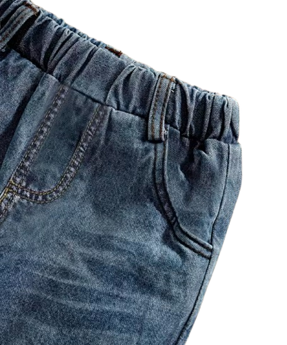 The Saylor - Baby Unisex Grey Elephant Stripe Top Casual Cute Print Jeans Set