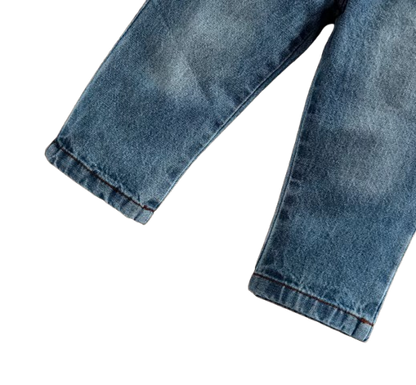 The Saylor - Baby Unisex Red Elephant Stripe Top Casual Cute Print Jeans Set