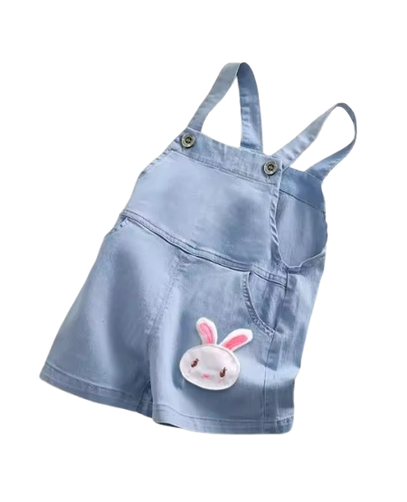 The Zara - Baby Unisex Animal Design Denim Jumper Overalls