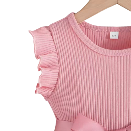 The Cataleya - Baby Girl Cotton Ruffled Sleeveless Floral Princess Dress