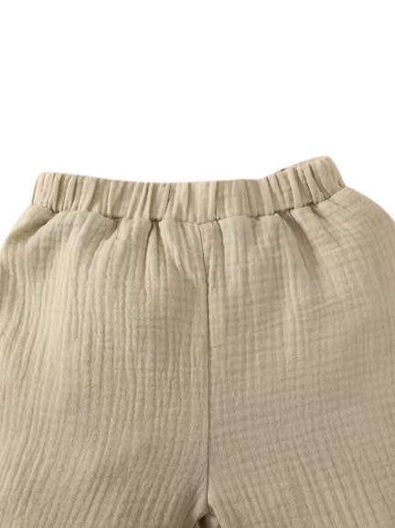 The Martin - Baby Boy Short Sleeves Leaf Print Pocket Style T-shirt + Shorts Summer Casual Outfit