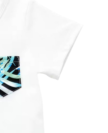 The Brady - Baby Boy Leaf Pattern Hawaiian Beach Casual Short Sleeve Shirt + Shorts