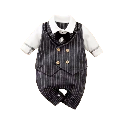 The Cruz - Baby Boy Long sleeved Attending Party Style Bowtie Tailcoat Formal Dress