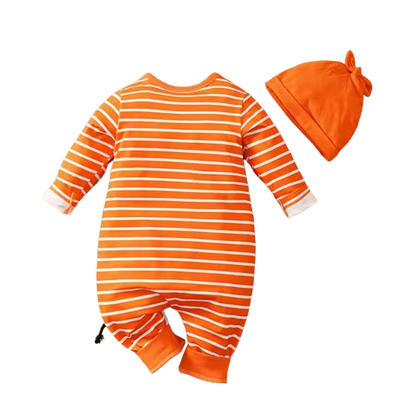 The Cash - Baby Unisex Lion Pattern Casual Striped Long Sleeve Romper