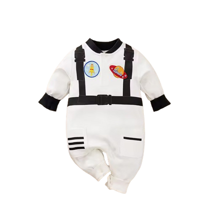 The Cristian - Baby Boy Astronaut Inspired Cotton Long Sleeve Romper