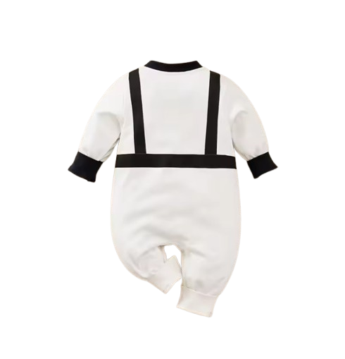 The Cristian - Baby Boy Astronaut Inspired Cotton Long Sleeve Romper