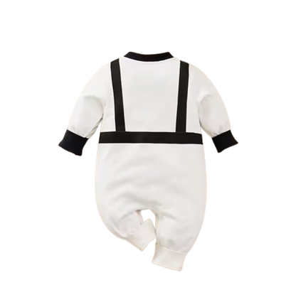 The Cristian - Baby Boy Astronaut Inspired Cotton Long Sleeve Romper