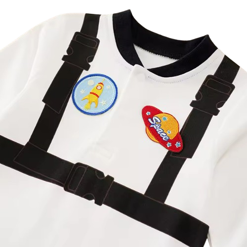 The Cristian - Baby Boy Astronaut Inspired Cotton Long Sleeve Romper