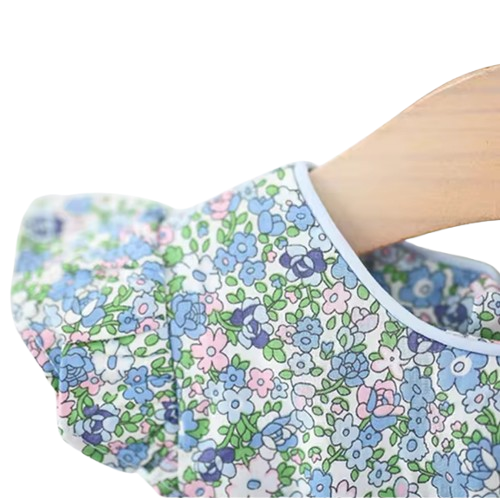 The Noa - Baby Girl Blue Floral Baby Sweet Bow Dress