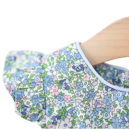 The Noa - Baby Girl Blue Floral Baby Sweet Bow Dress