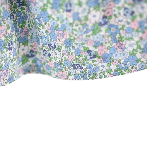 The Noa - Baby Girl Blue Floral Baby Sweet Bow Dress