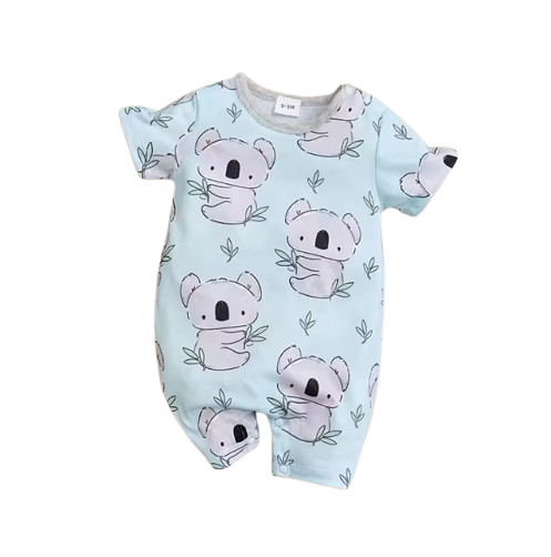The Jensen - Baby Unisex Cute Koala Full Print Round Neck Romper
