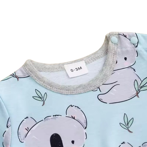 The Jensen - Baby Unisex Cute Koala Full Print Round Neck Romper
