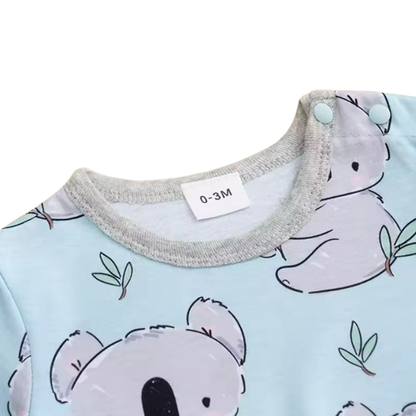 The Jensen - Baby Unisex Cute Koala Full Print Round Neck Romper