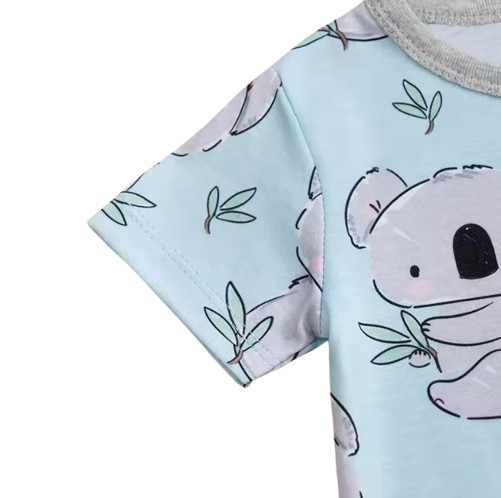 The Jensen - Baby Unisex Cute Koala Full Print Round Neck Romper