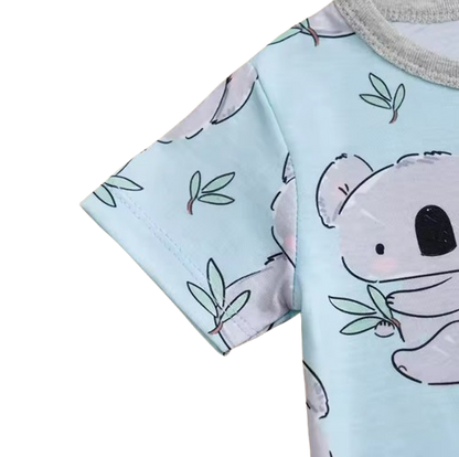 The Jensen - Baby Unisex Cute Koala Full Print Round Neck Romper