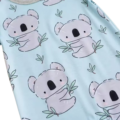 The Jensen - Baby Unisex Cute Koala Full Print Round Neck Romper