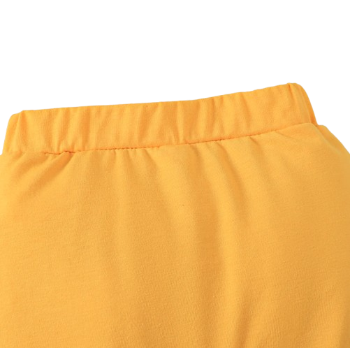 The Fabian - Baby Unisex Yellow Little Bear Long Sleeve Bodysuit + Pants + Hat + Socks 4pcs Outfit Set