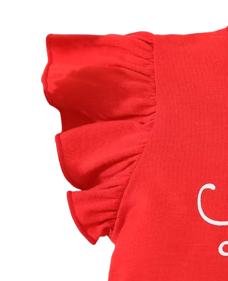The Lena - Baby Girl Ladybug Sleeveless T-Shirt + Causal Shorts