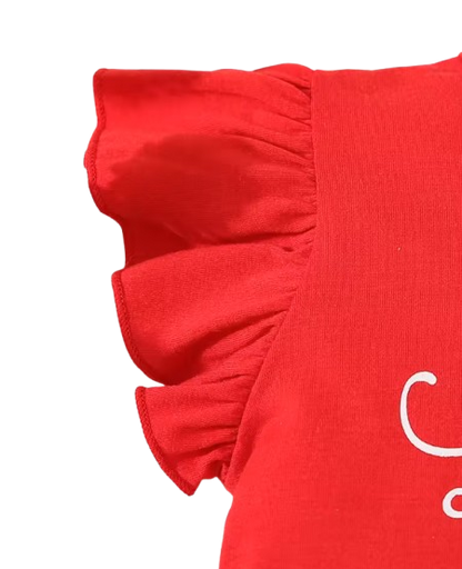The Lena - Baby Girl Ladybug Sleeveless T-Shirt + Causal Shorts