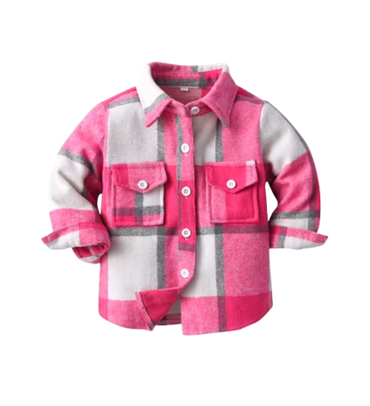 The Francis - Baby Boy Rose Pink Plaid Long Sleeved Shirt Button Casual Tops