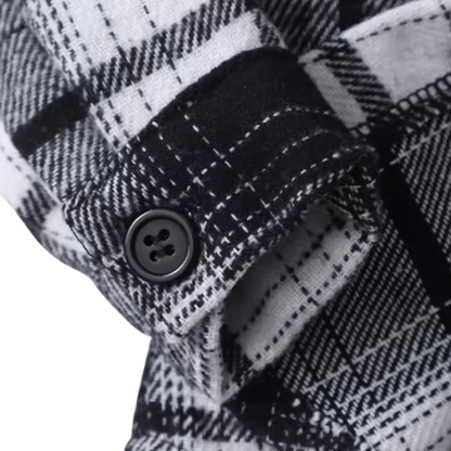 The Valentino - Baby Boy Black & Grey Hooded Checkered Jacket Fashion