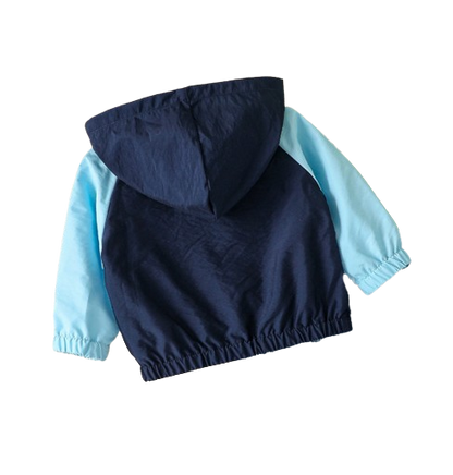 The Rome - Baby Boy Long Sleeve Coats Hooded Windbreaker With Pocket Zipper