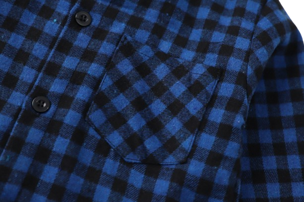 The Damon - Baby Boy Blue Small Checkered New Western-Style Coats Long Sleeve