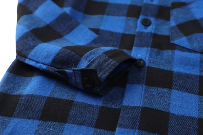 The Damon - Baby Boy Blue Large Checkered New Western-Style Coats Long Sleeve