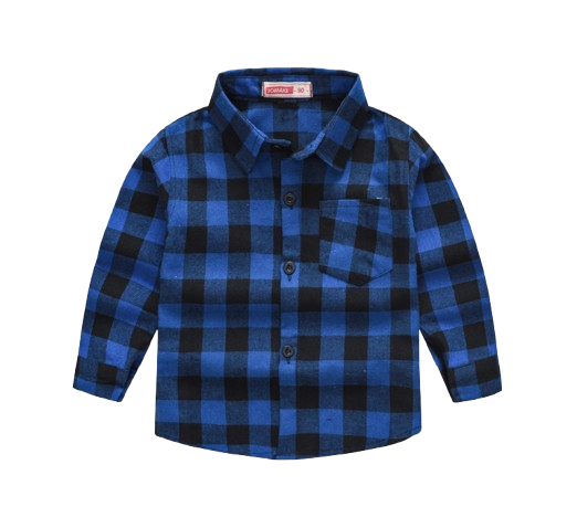The Damon - Baby Boy Blue Medium Checkered New Western-Style Coats Long Sleeve