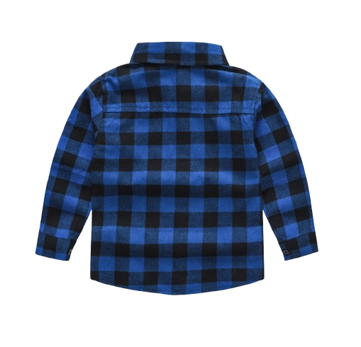The Damon - Baby Boy Blue Medium Checkered New Western-Style Coats Long Sleeve