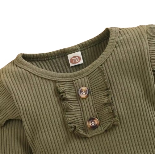 The Kataleya - Baby Girl Camouflage Long Sleeve Knitted Outfit Sets