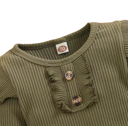 The Kataleya - Baby Girl Camouflage Long Sleeve Knitted Outfit Sets