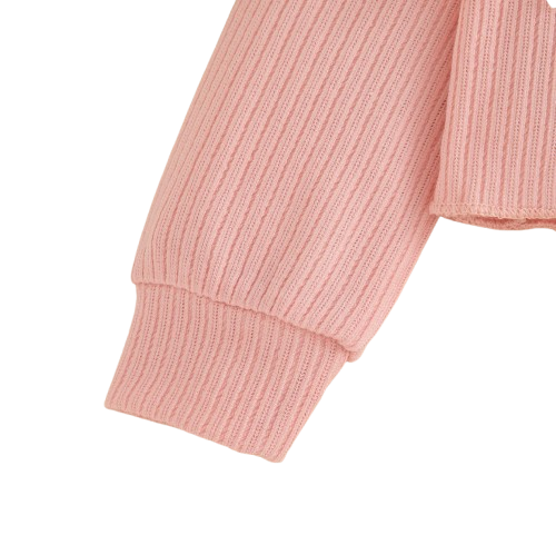 The Alexandria - Baby Girl Pink Bow Knit Red Coat with Sleeveless Cake Dress