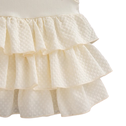 The Alexandria - Baby Girl Red Bow Knit Red Coat with Sleeveless Cake Dress